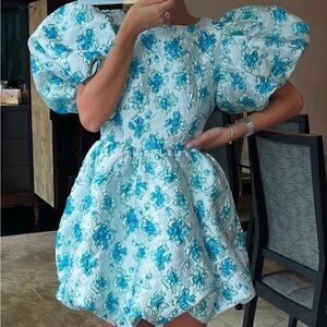 Sister jane sold out dress Showcase floral-jacquard woven mini dress